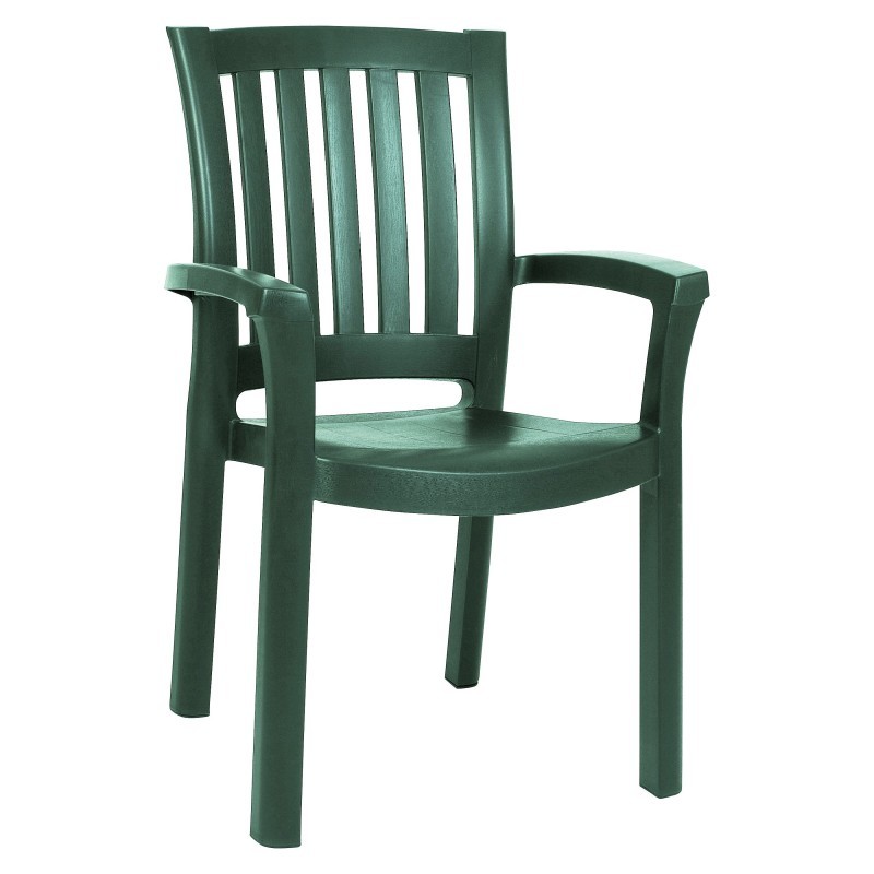 Green Plastic Chair Sunshine Stacking ISP015
