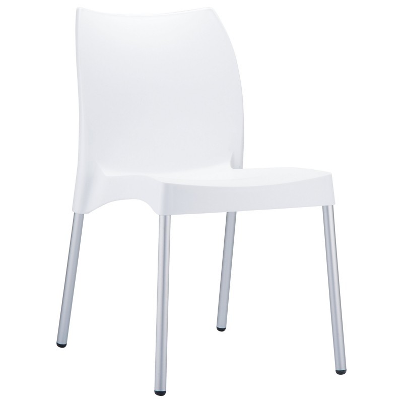 White Outdoor Chairs on Vita Resin Outdoor Dining Chair White Isp049