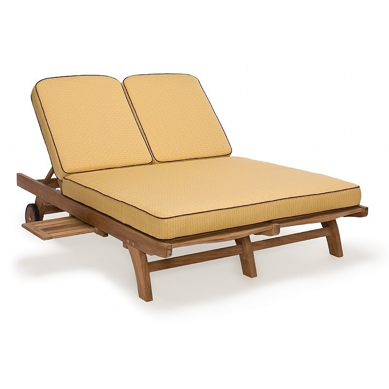 Contemporary Furniture Chaise on Modern Teak Double Chaise Lounge Ca 50119   Patiofurniturechairs Com
